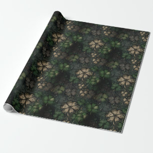Antike Klee-Damaskus-Textur St. Patrick's Day Geschenkpapier