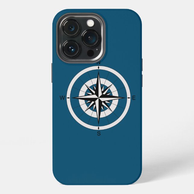 Antike Kompassrose iPhone Hülle (Hinten)