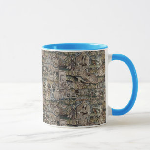Antike Königin Esther-Tapisserie Stickerei Lila Tasse