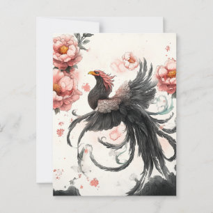 Antike koreanische Phoenix-Postkarte Postkarte