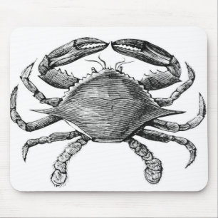 Antike Krabbenzeichnung Mousepad