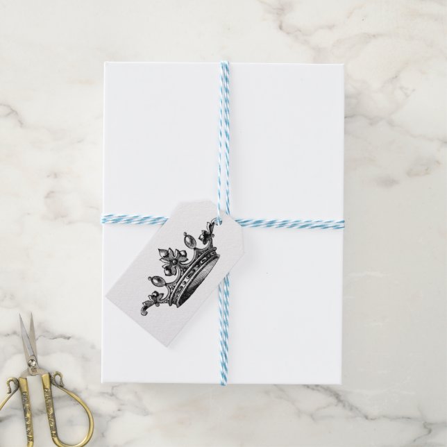 Antike Krone Geschenkanhänger (Mit Garn)