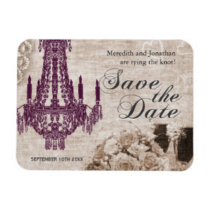 Antike Kronleuchter Save the Date Magnete