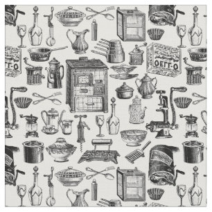 antike Küchen-Toile de Jersey weiß viktorianisch  Stoff