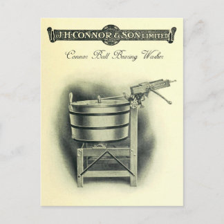 Antike Kugellager-Waschmaschine Postkarte