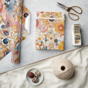 Antike Kunst im Jugendstil, feine Kunst, Blumengem Geschenkpapier