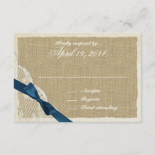 Antike Landkarte für Spitzen und Marine RSVP Karte