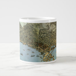 Antike Landkarte Stadt Seattle Washington Jumbo-Tasse