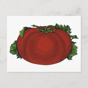 Antike Lebensmittel, reife Tomate, Gemüse und Früc Postkarte