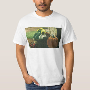 Antike Lebensmittel, Winterkürbis, Kürbis und Äpfe T-Shirt