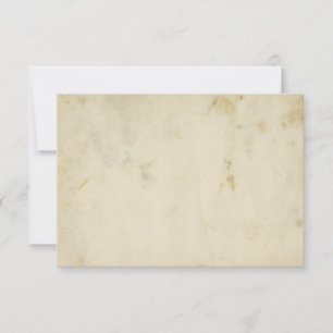 Antike leere gestempelte gealterte Papier-RSVP-Kar RSVP Karte