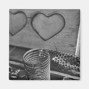 Antike Liebe Schwarz und Weiß Magnet