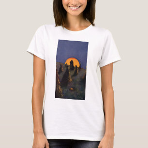Antike Liebe und Romantik, Ernte Mond Kuss T-Shirt