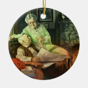 Antike Liebe und Romantik; Romantische Großeltern Keramikornament