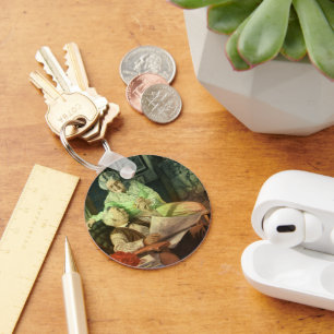 Antike Liebe und Romantik; Romantische Großeltern Schlüsselanhänger