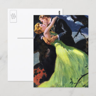 Antike Liebe und Romantik, Romantischer Kuss Postkarte
