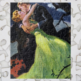 Antike Liebe und Romantik, Romantischer Kuss Puzzle