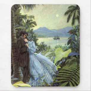 Antike Liebe und Romantik, Romantischer tropischer Mousepad
