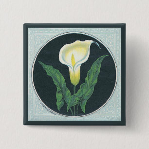 Antike Lilienblume Button
