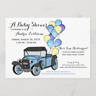 Antike-LKW-Baby-Party Einladung