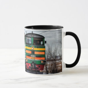 Antike Lokomotive Dampflok Zug Kaffeetasse