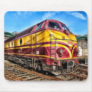 Antike Lokomotive Dampflokomotiv Zug Mauspad