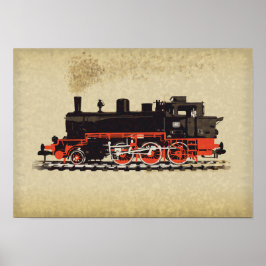 Antike Lokomotive Poster