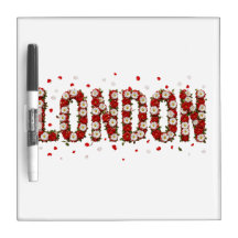 Antike Londoner Blumenrose Whiteboard