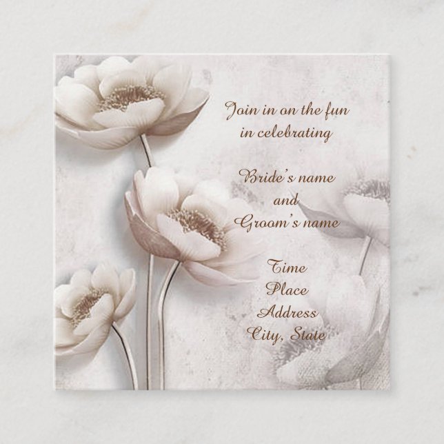 Antike Lotus Blume Empfang Umschließung C Begleitkarte (Vorderseite)