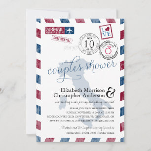 Antike Luftfahrt Italien  Dusche für Paare Einladung