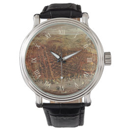 Antike Luftkarte von San Francisco, Kalifornien Armbanduhr