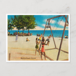 Antike Madeira Beach, Florida Reise-Postkarte Postkarte