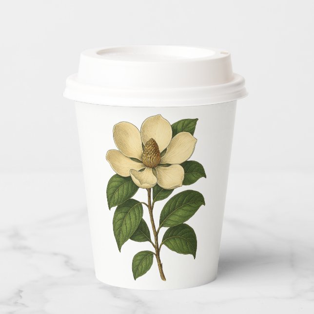 Antike Magnolie Pappbecher (Vorderseite)