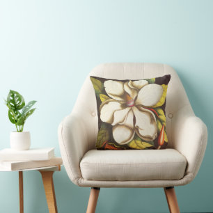 Antike Magnolienblüten Pflanze mit Samen Kissen
