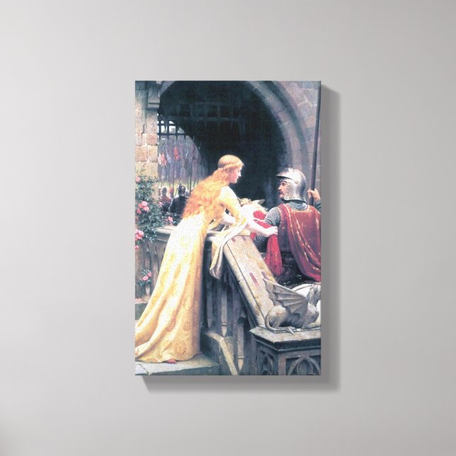 Antike Malerei der Ritterdame Leinwanddruck (Vorderseite)