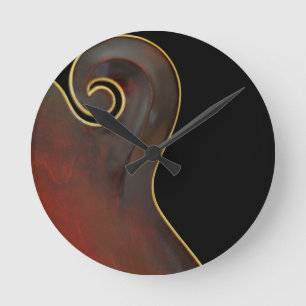 Antike Mandoline Runde Wanduhr