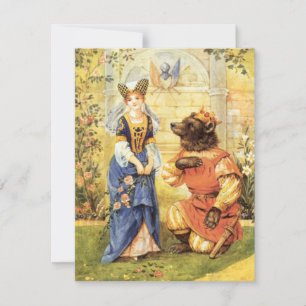 Antike Märchen-Schönheit-und-die-Bestie-Einladung Einladung