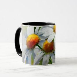 antike Margeriten im Aquarellstil Tasse