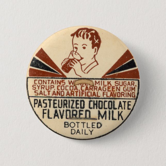 Antike Milchflaschen-Verschlusskappe Button (Vorderseite)