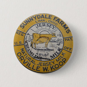 Antike Milchflaschenkappe Lima Ohio Dairy Sunnydal Button