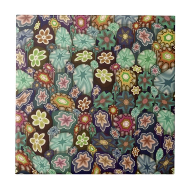 Antike Millefiori Fliese (Vorderseite)