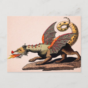 Antike Mittelalter Drache Postkarte