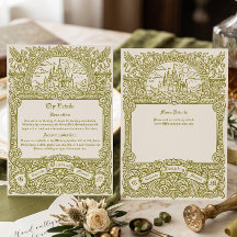 Antike mittelalterliche Fantasy-Olivgrüne Hochzeit