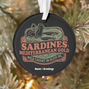 Antike Mittelmeer-Sardinen-Dose Retro-Seacuterie Ornament
