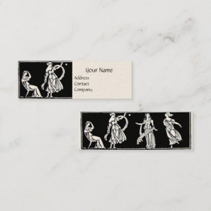 ANTIKE MODE/VINTAGE BUTIKE Schwarz-weiß Mini Visitenkarte