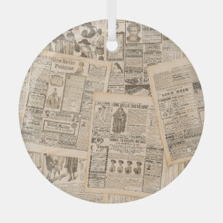 Antike Mode: Werbeseiten in Zeitungen Ornament Aus Glas