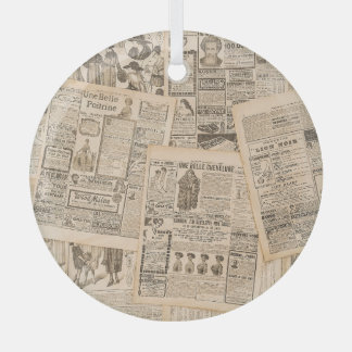 Antike Mode: Werbeseiten in Zeitungen Ornament Aus Glas