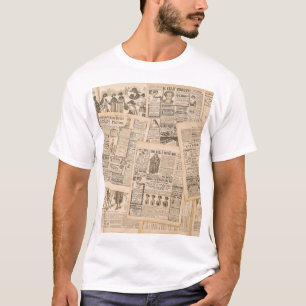 Antike Mode: Werbeseiten in Zeitungen T-Shirt