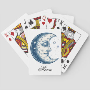 Antike Mondzeichnung Spielkarten