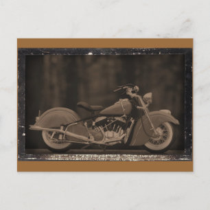 Antike Motorrad-Fotokarte Postkarte